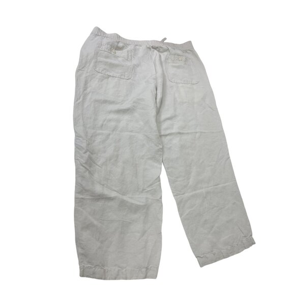 Cubavera womans beige Drawstring Linen blend wide leg pants size 2XB SKU 8437 - Picture 11 of 13